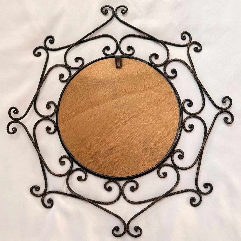 Vintage 80’s Wrought Iron Wall Mirror